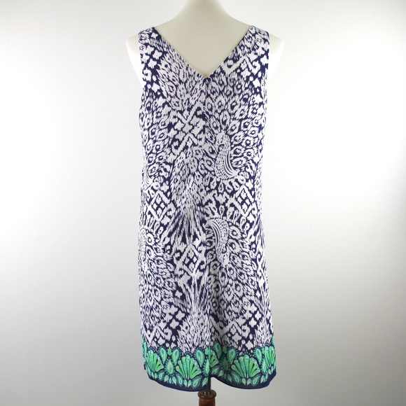 Lilly Pulitzer Florin Sleeveless V-Neck Dress Bright Navy Pineapple Party S NWT - Picture 5 of 6